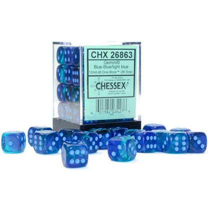 CHESSEX: D6 Gemini™ DICE SETS - 12mm