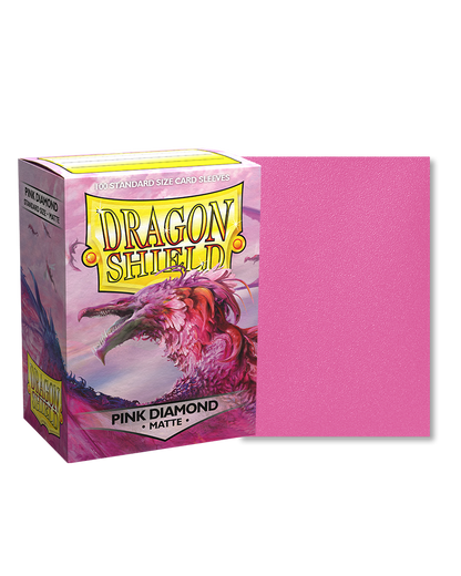 dragon shield matte sleeves pink diamond 100 count