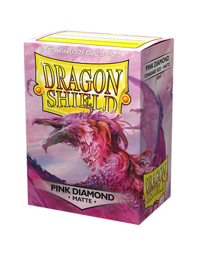 dragon shield matte sleeves pink diamond 100 count