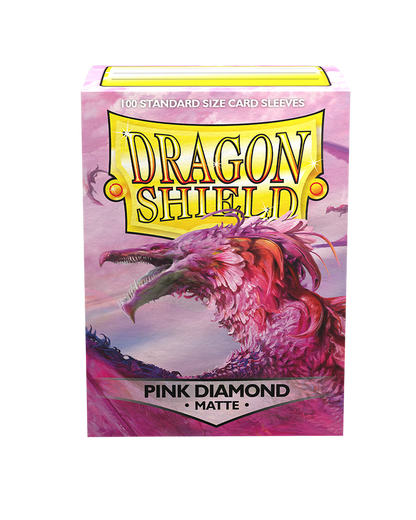 dragon shield matte sleeves pink diamond 100 count