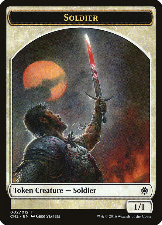 Soldier Token (002/012) [Conspiracy: Take the Crown Tokens]