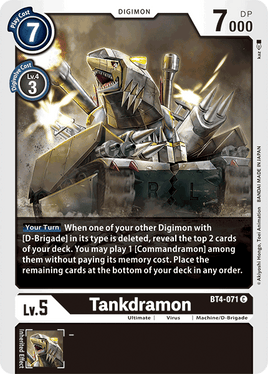 Tankdramon [BT4-071] [Great Legend]
