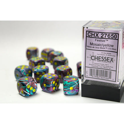 Chessex: D6 Festive DICE SET - 16MM