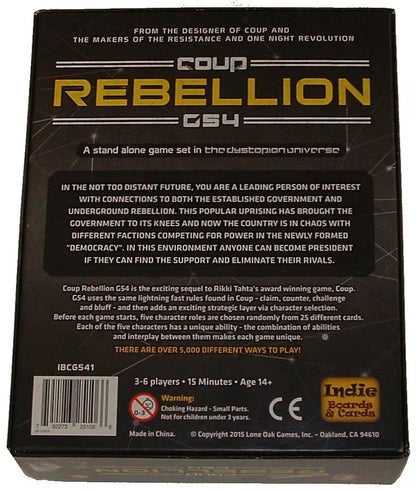 coup rebellion g54 board game