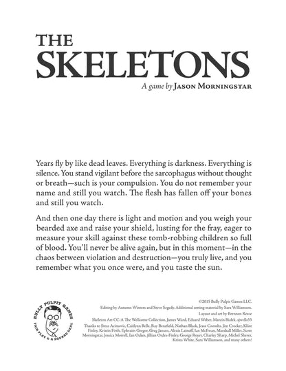 The Skeletons - Role Playing Game