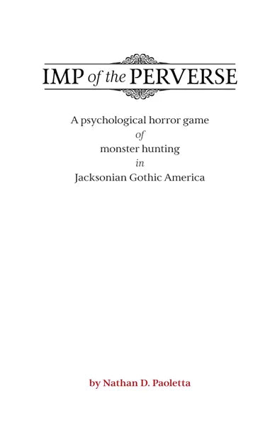 Imp of the Perverse - Roleplaying Game