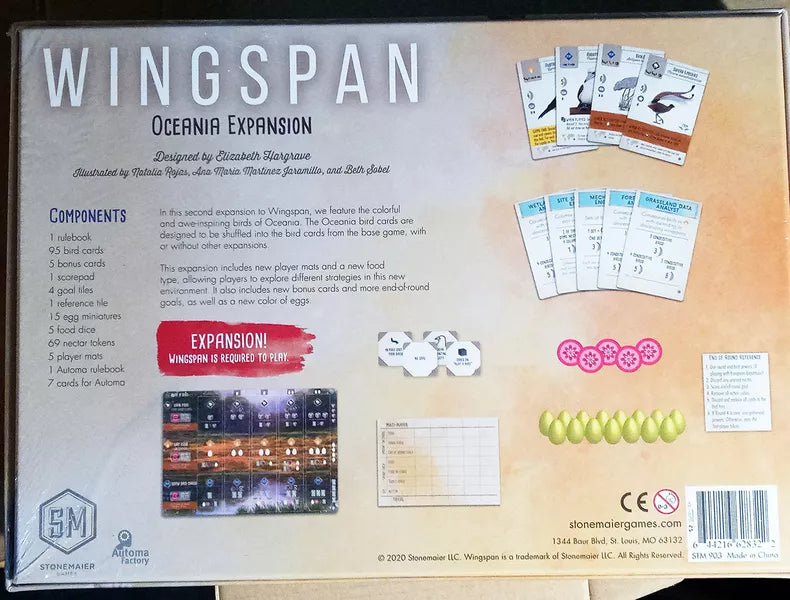 wingspan oceania expansion board game