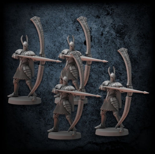 dark souls rpg silver knight greatbowmen miniature set