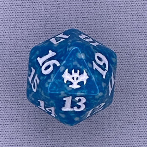 Crimson Vow Spindown MTG Dice / Die blue